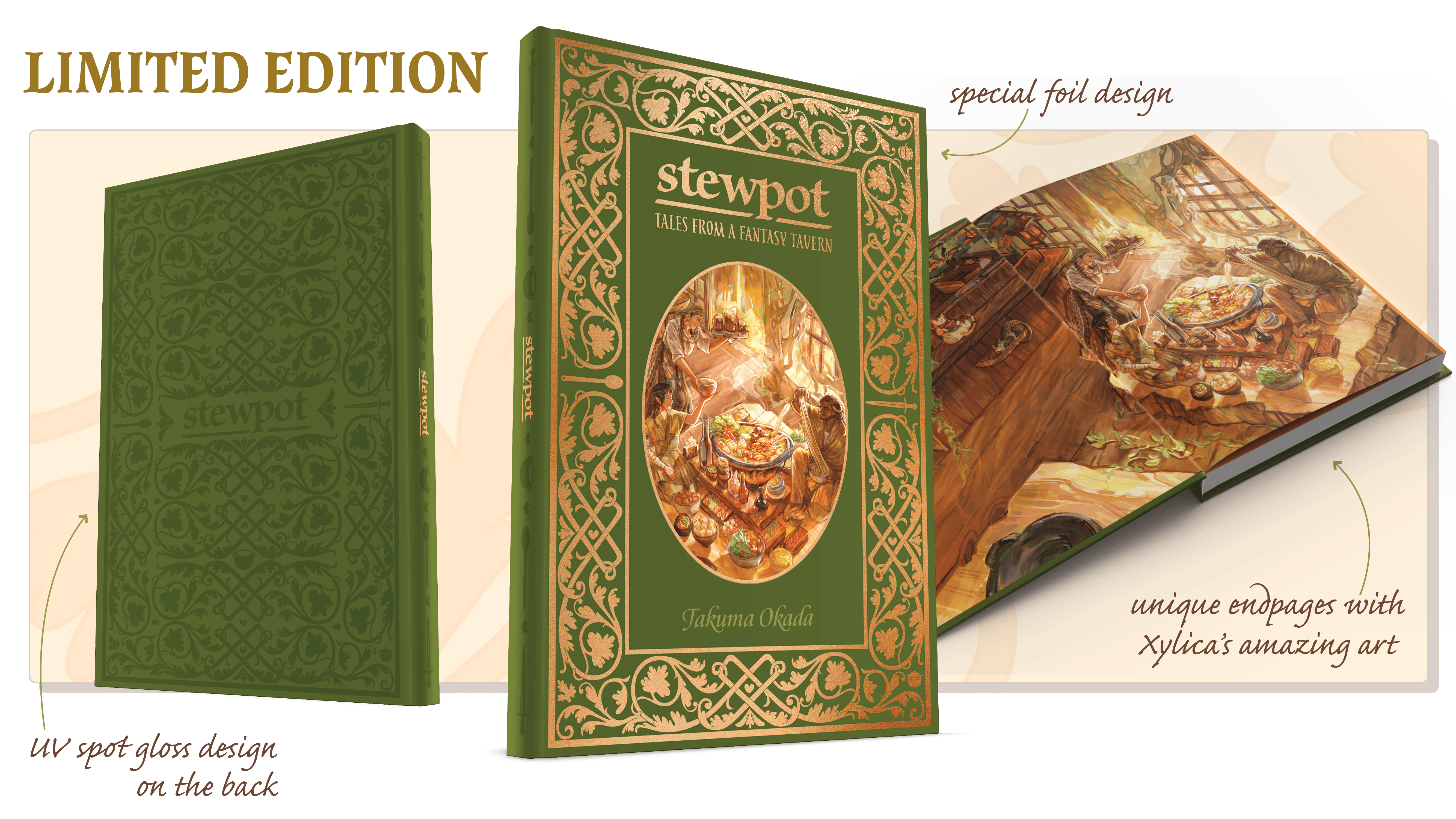 Limited Edition includes UV spot gloss design and unique endpapers