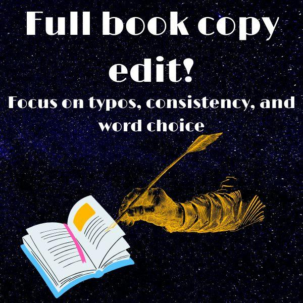 Full Book Copy Edit (To 100k words) with lead copy editor Heather Tracy