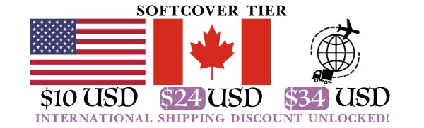  Shipping rate estimates for ordering all three issues in softcover. $10 USD for America, $24 USD for Canada, and $34 USD for the rest of the world. 