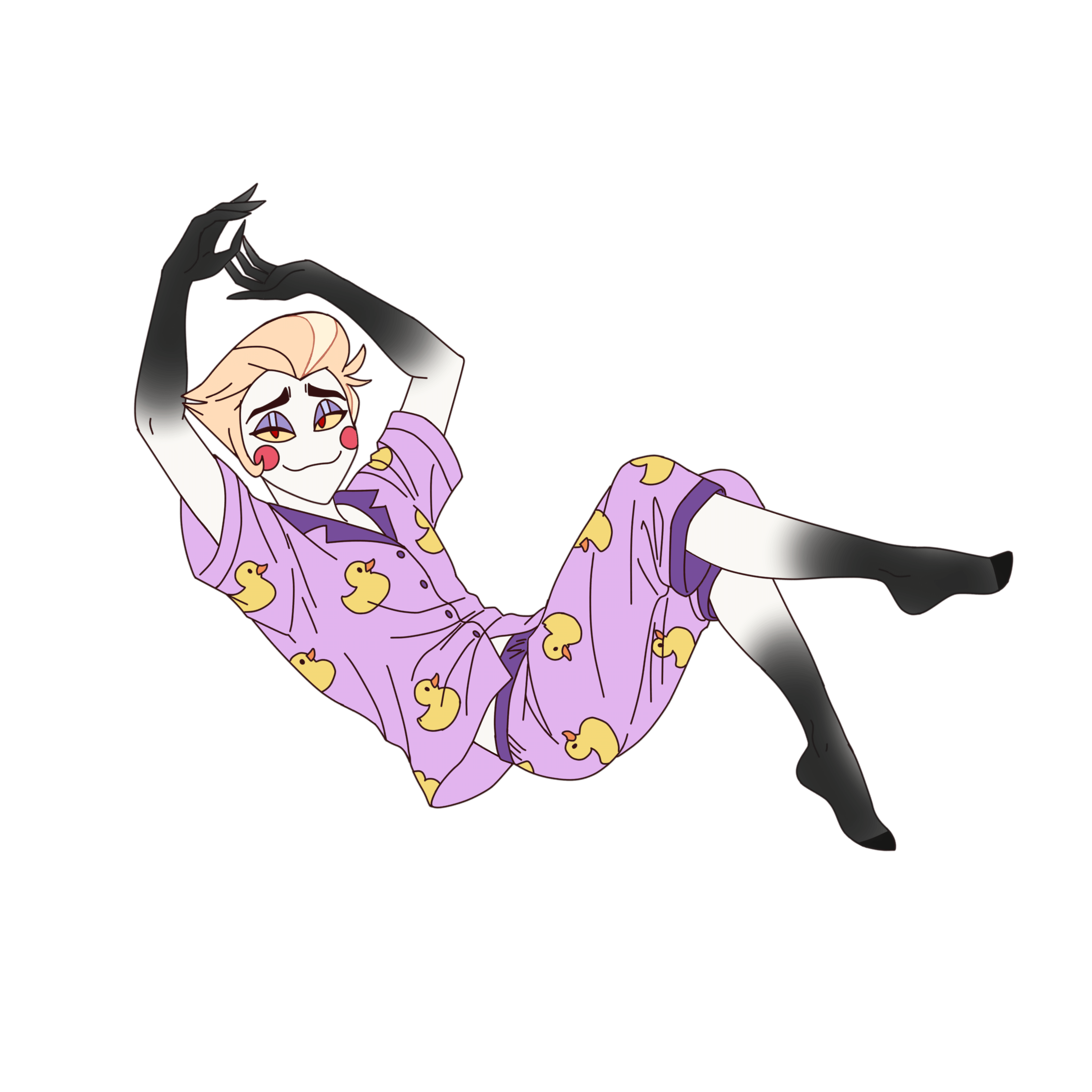 Helluva PJ Set - Hazbin Lucifer 2.5 Inch Hard Enamel Pin
