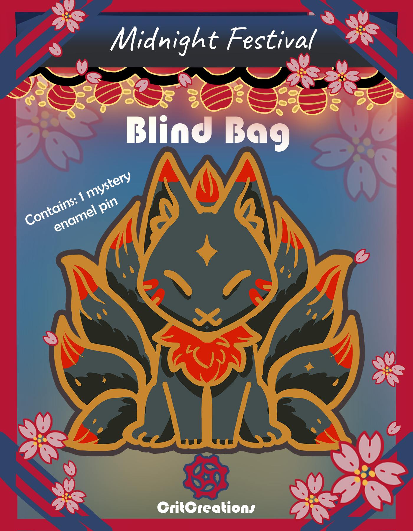 MIdnight Festival Mystery Yokai Enamel Pin