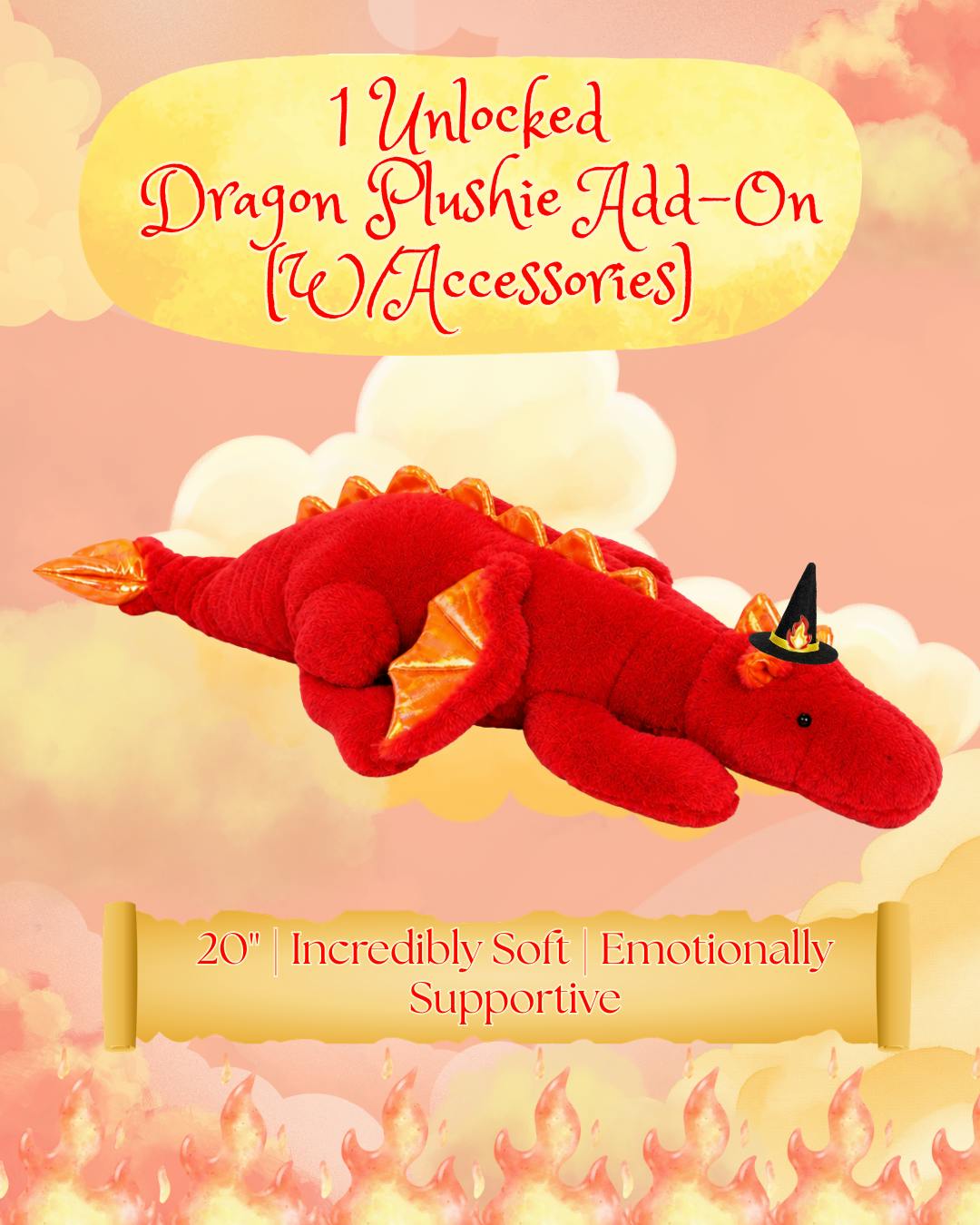 ✨1 Dragon Plushie With Accessories✨