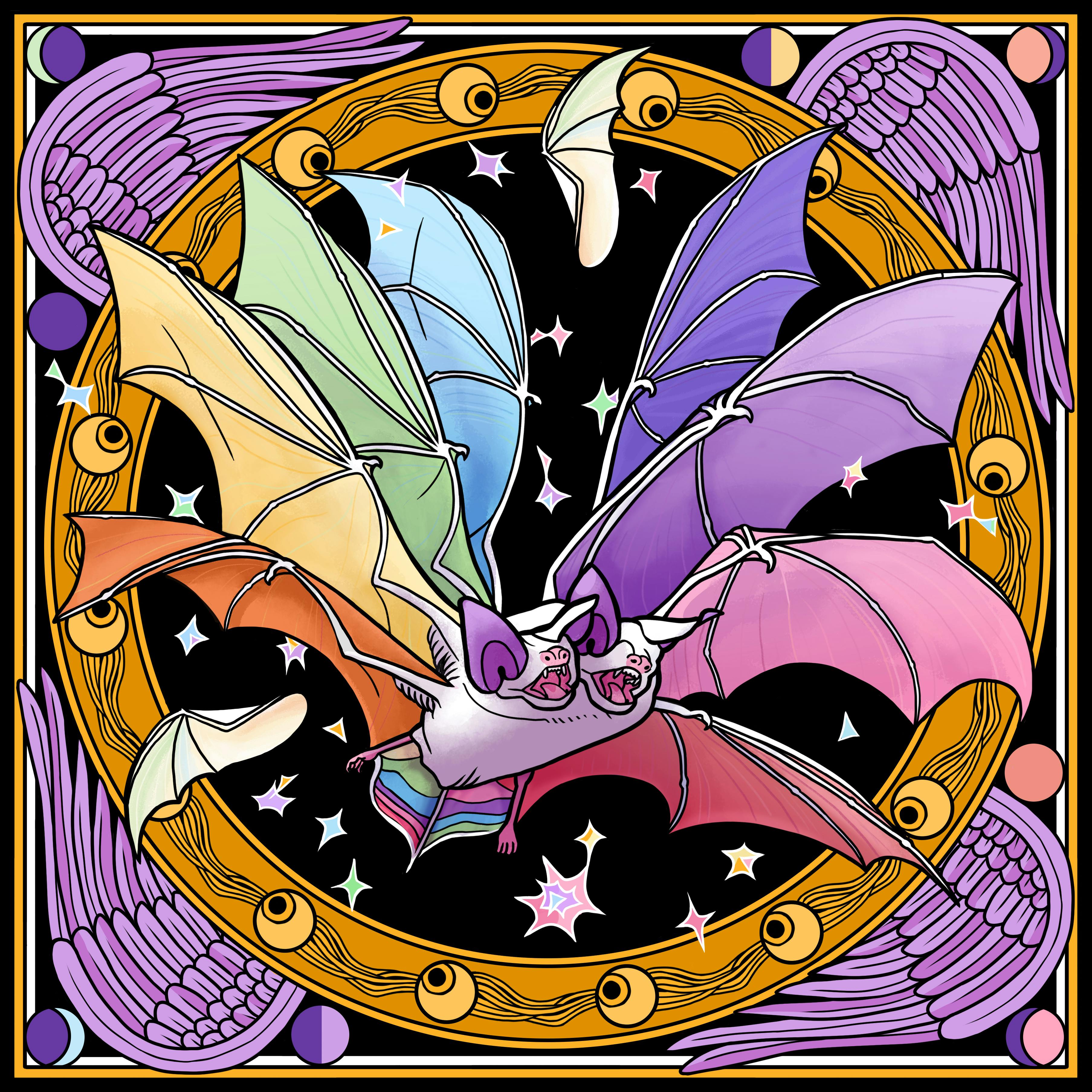 Celestial Bat 21cm Print