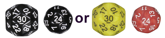 D24 and D30 set of dice