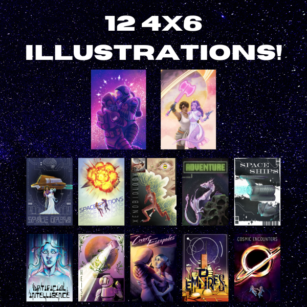 12 4x6 illustrations!