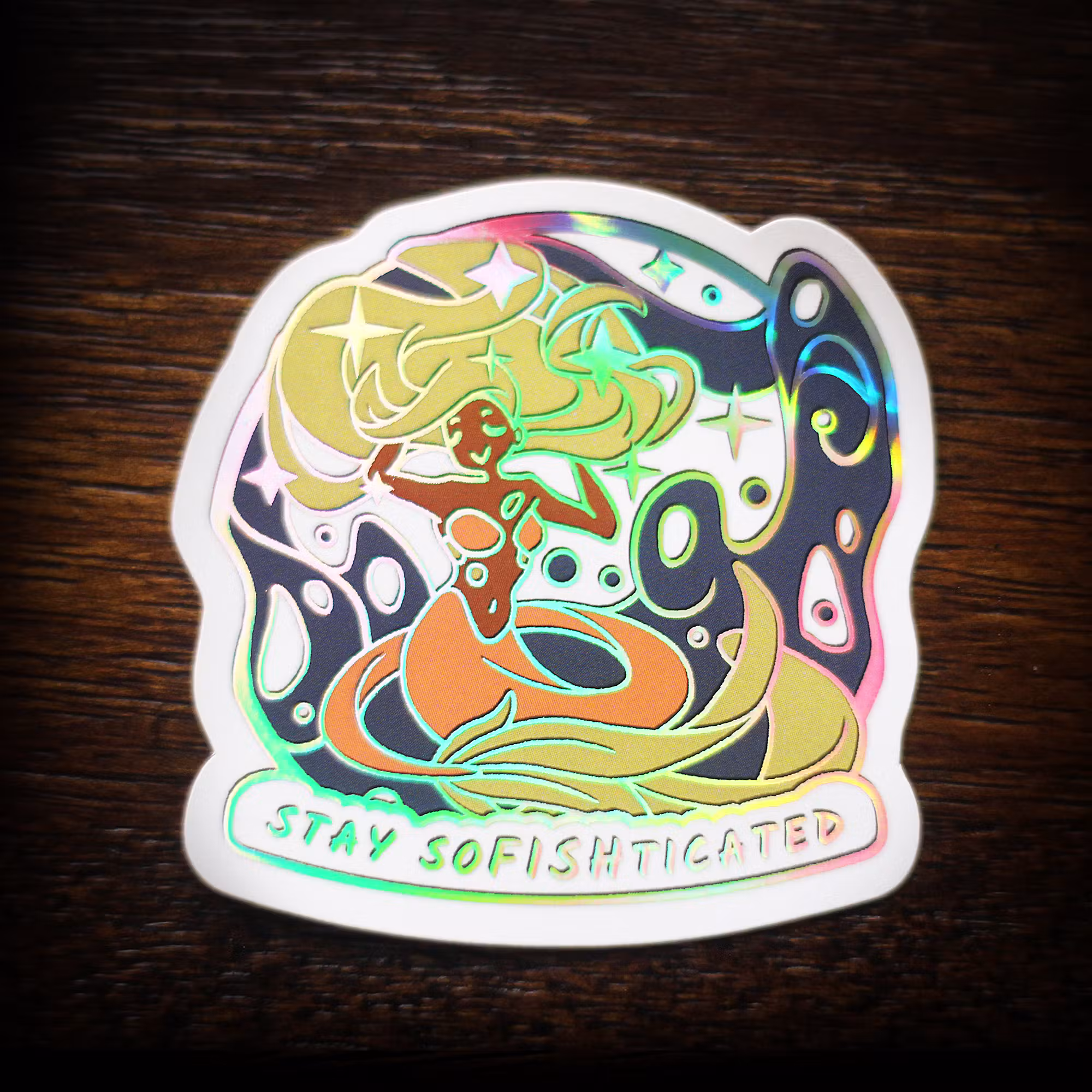 "Stay SoFISHticated" - Holographic Sticker