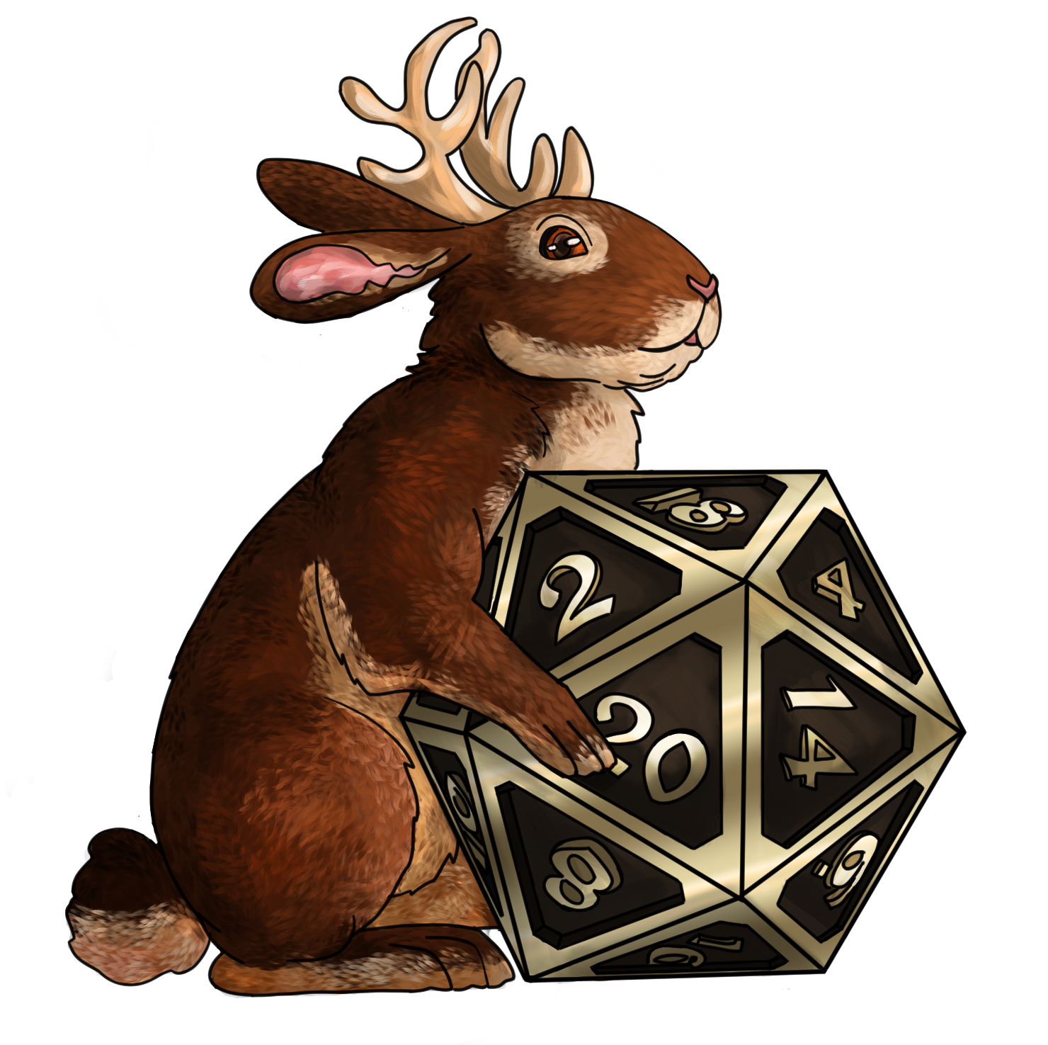 Jackalope die sticker 