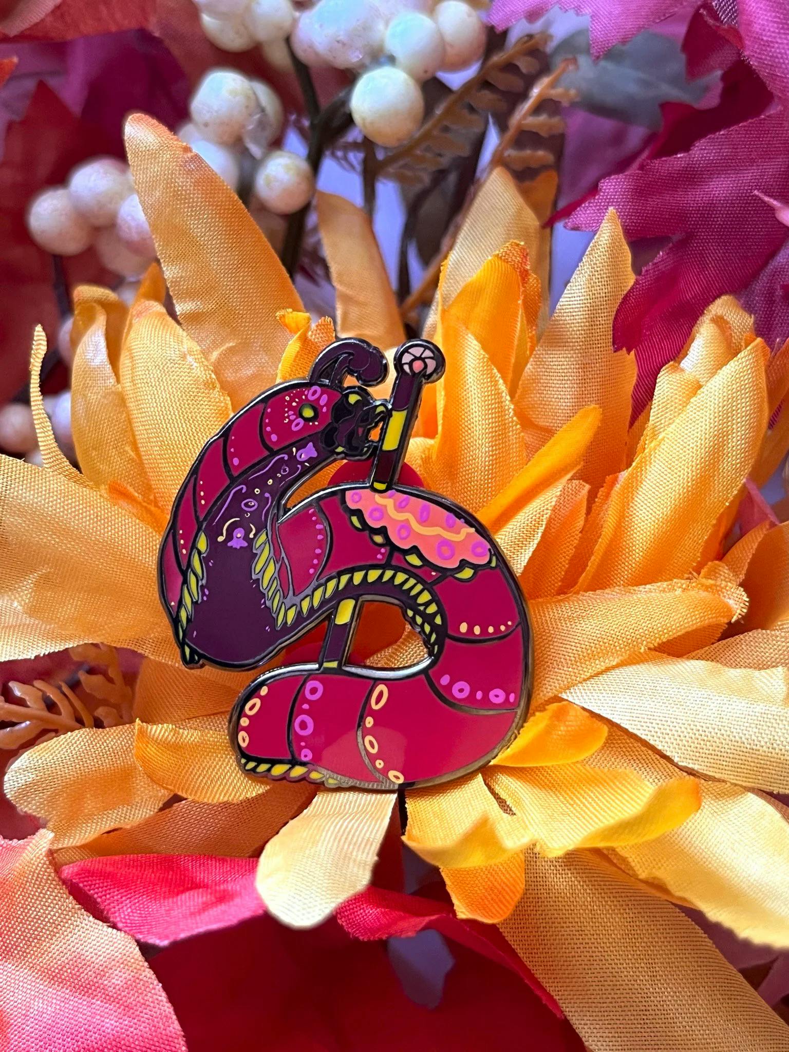 Mongolian deathworm pin