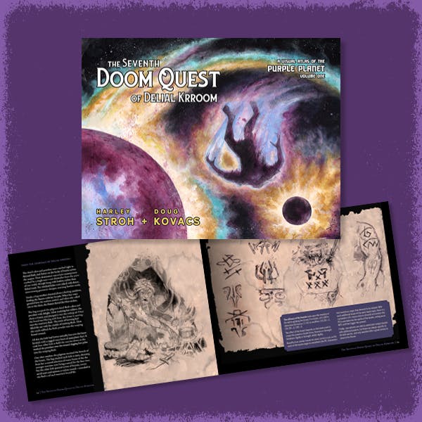 The Seventh Doom Quest of Delial Krroom: A Visual Atlas of the Purple Planet