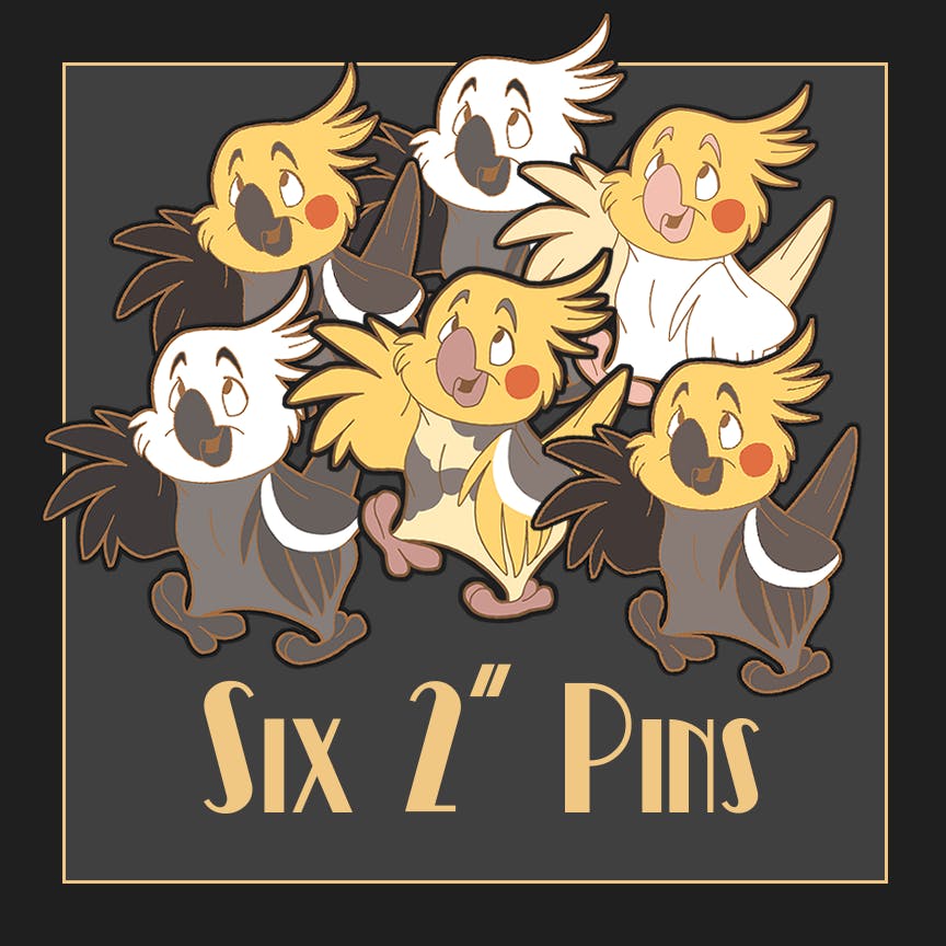 SIX 2" PINS