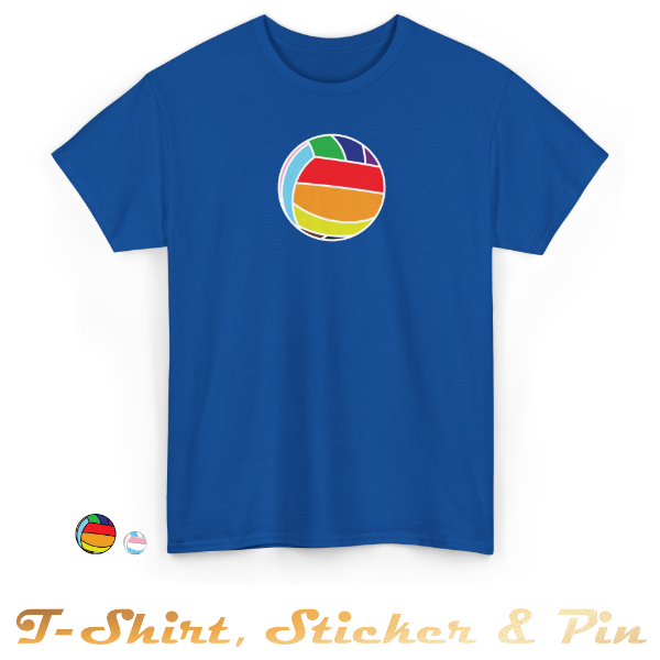 Volleyball Sticker, Pin & T-Shirt