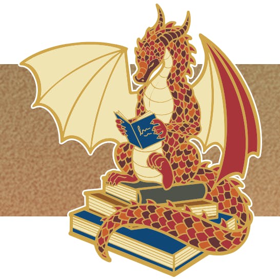 Book Hoarder Enamel Pin