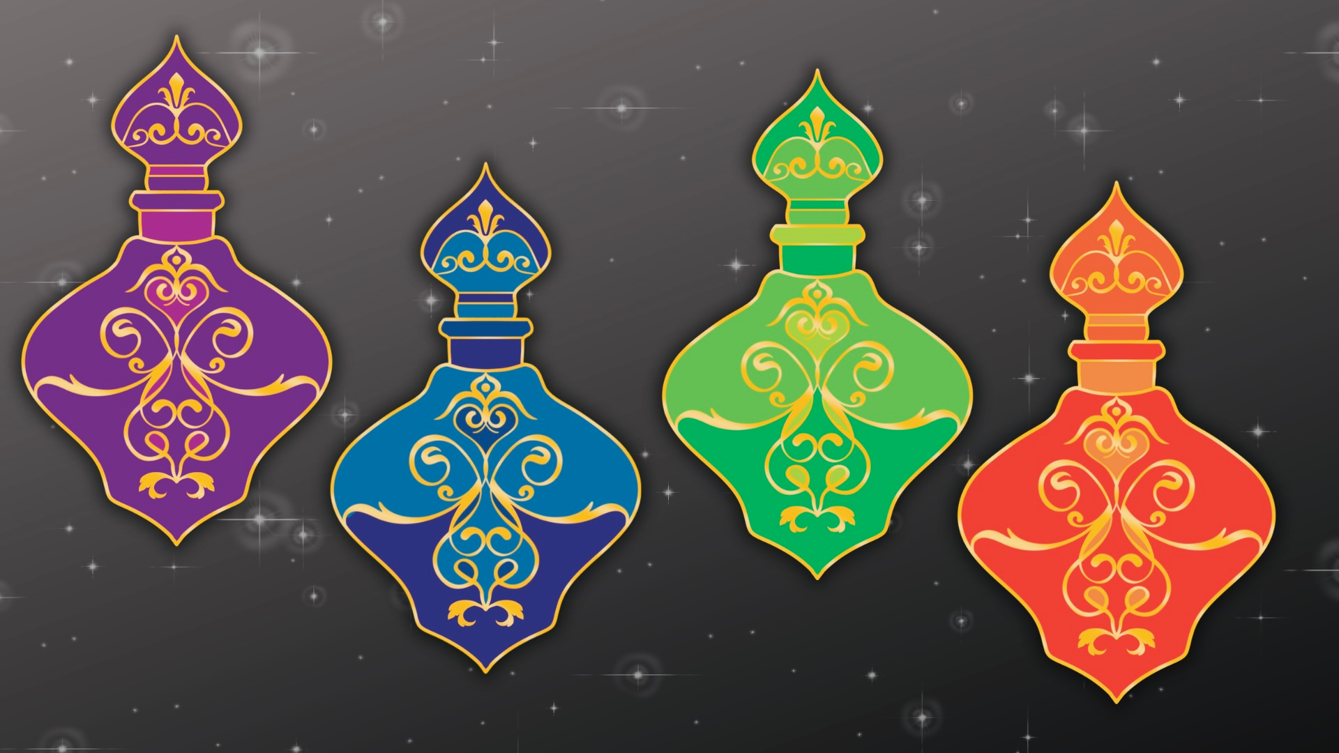 Potion Bottles Pin Set