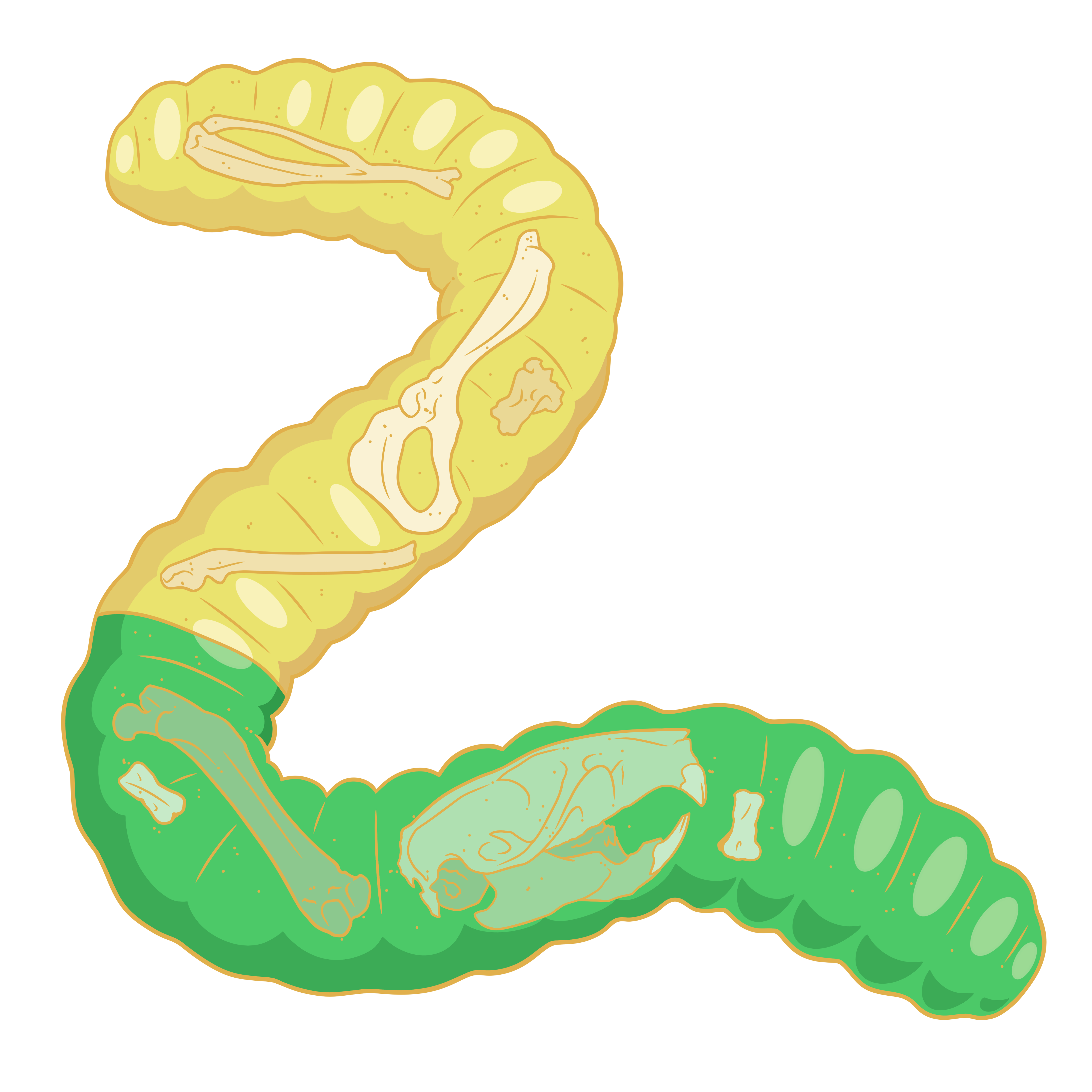 Gelatinous Gummy Worm Mini Pin