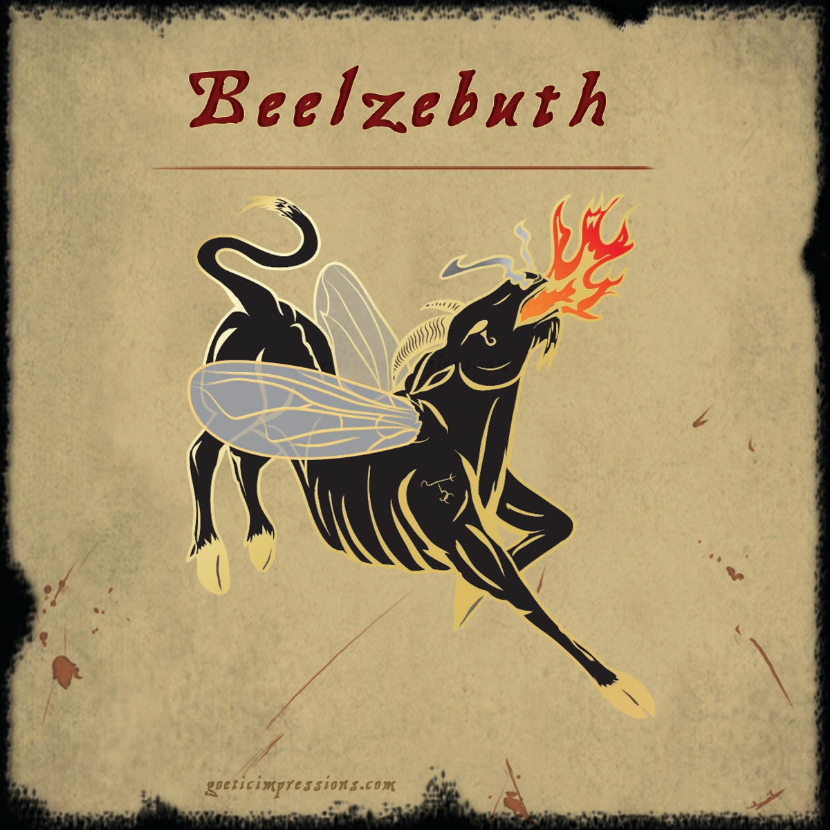 Beelzebuth enamel pin design