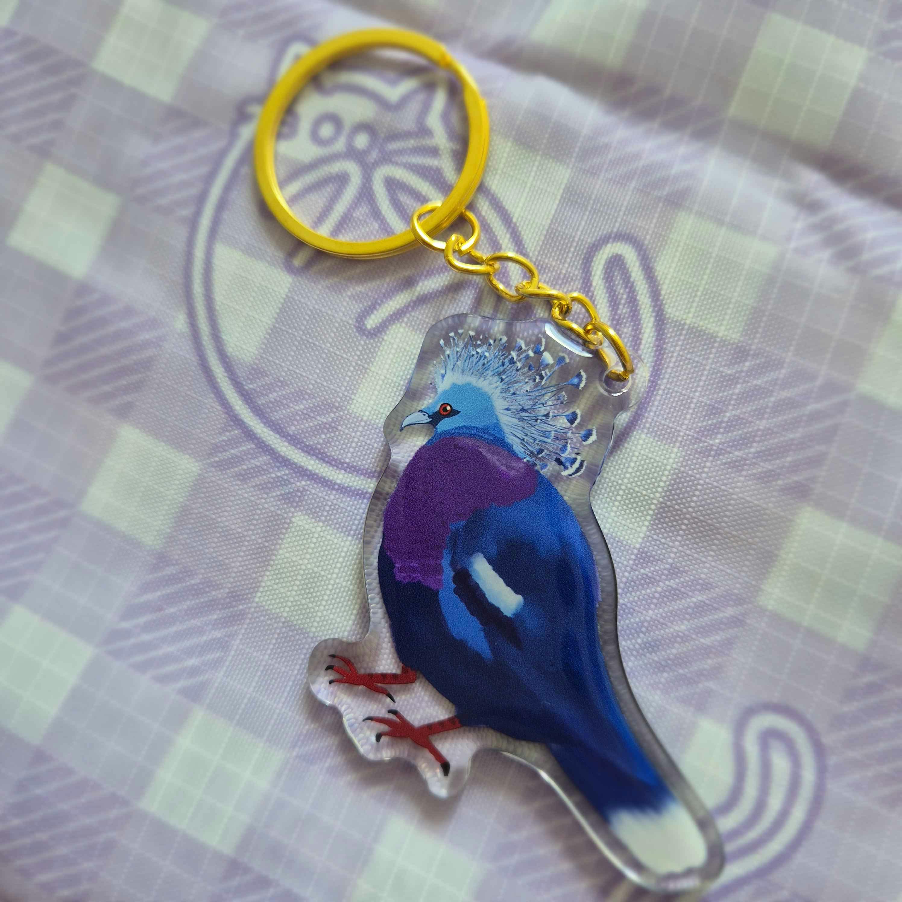 Keychain: Victorian Crowned Pigeon