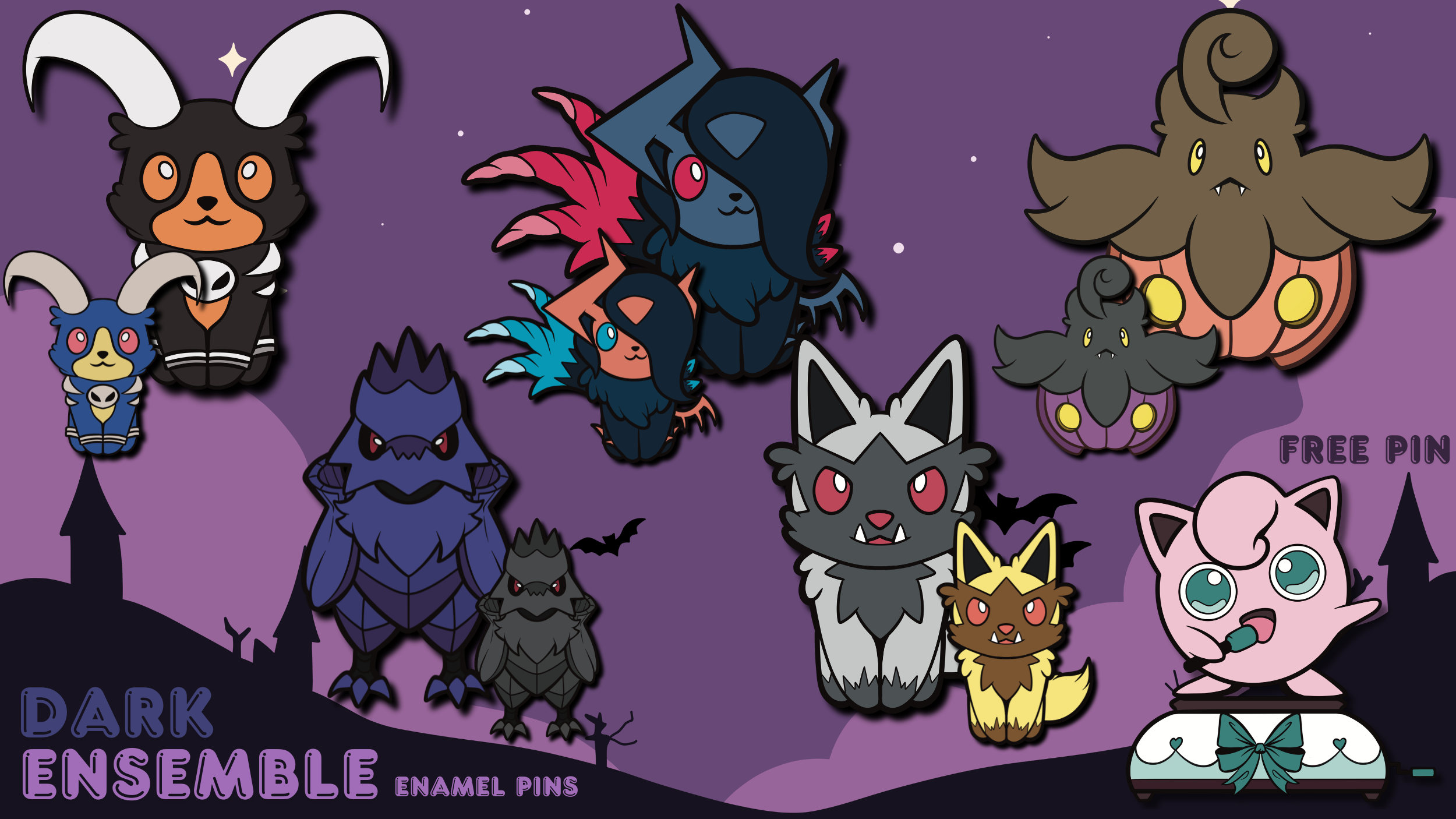 The Dark Ensemble: Not So Scary Mon Pins