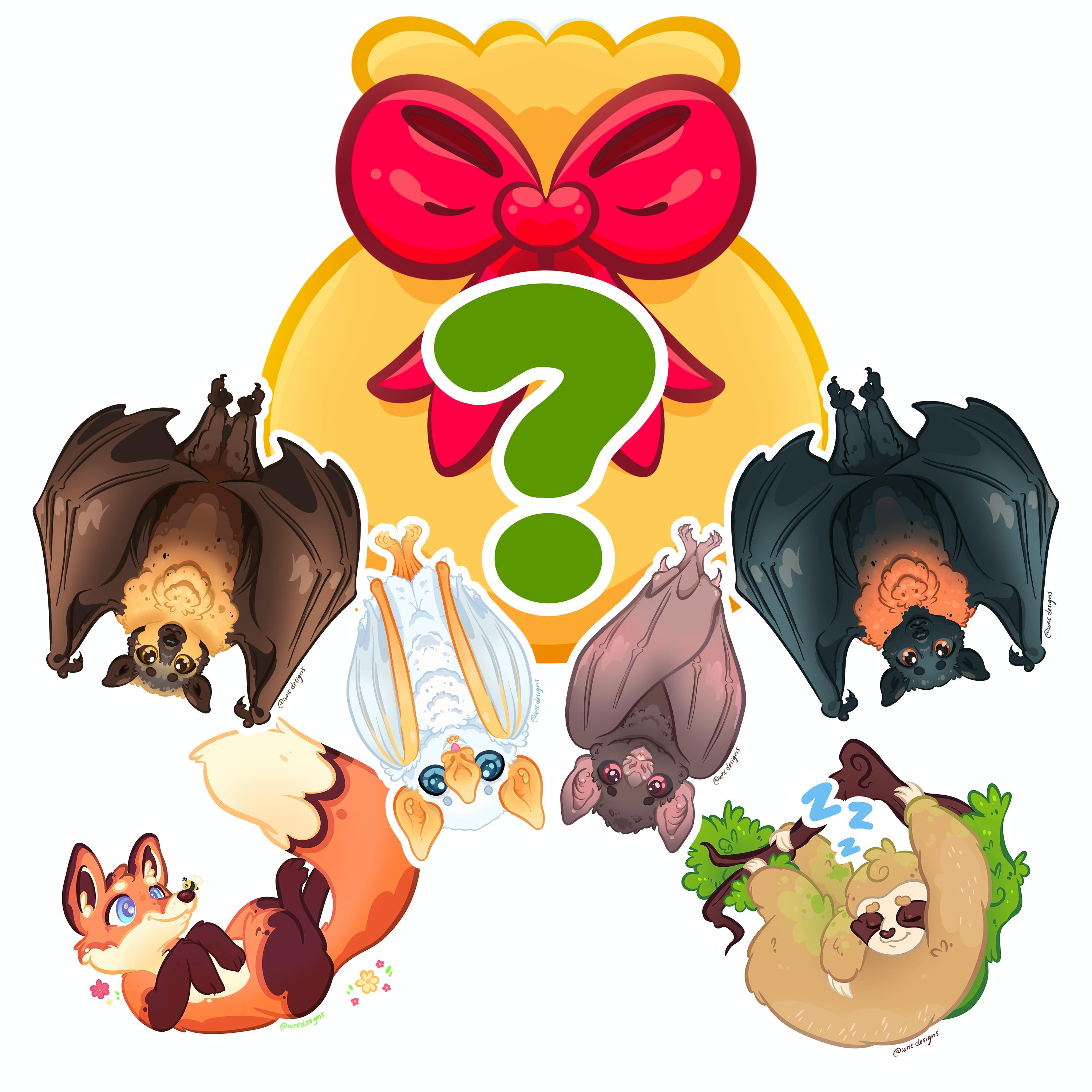 ❔ Mystery Pack - 3 Large Stickers - Animals ❔