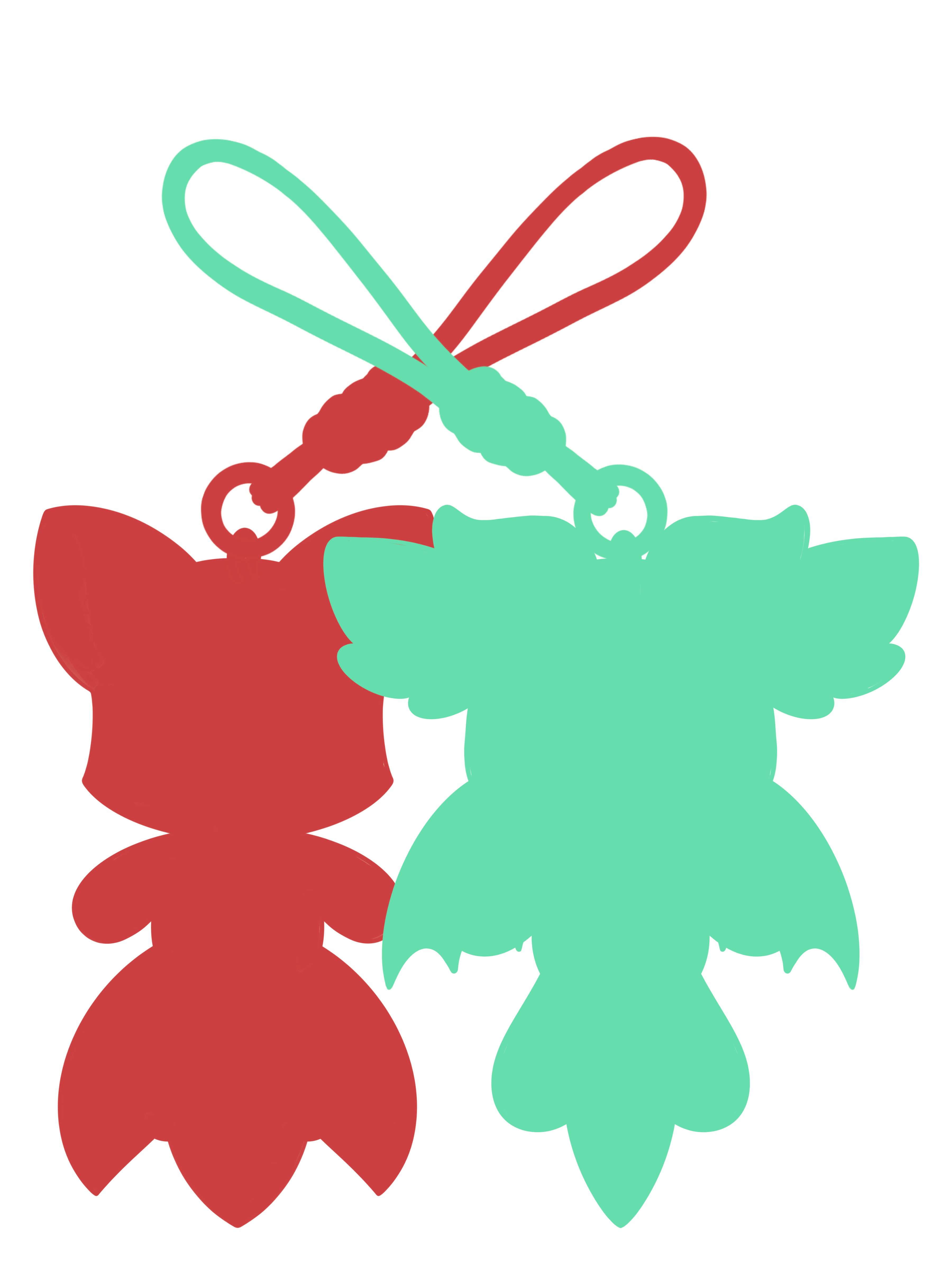 2 Little Snugglers Plushie Bag Hangers