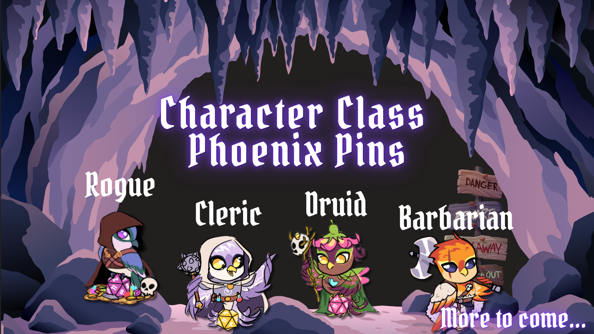 Character Class Phoenix Pins