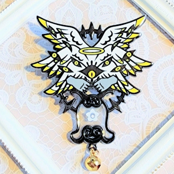 Yellow Angel Bells Seraphim | 2.5 inch Biblically Accurate Angel Pin