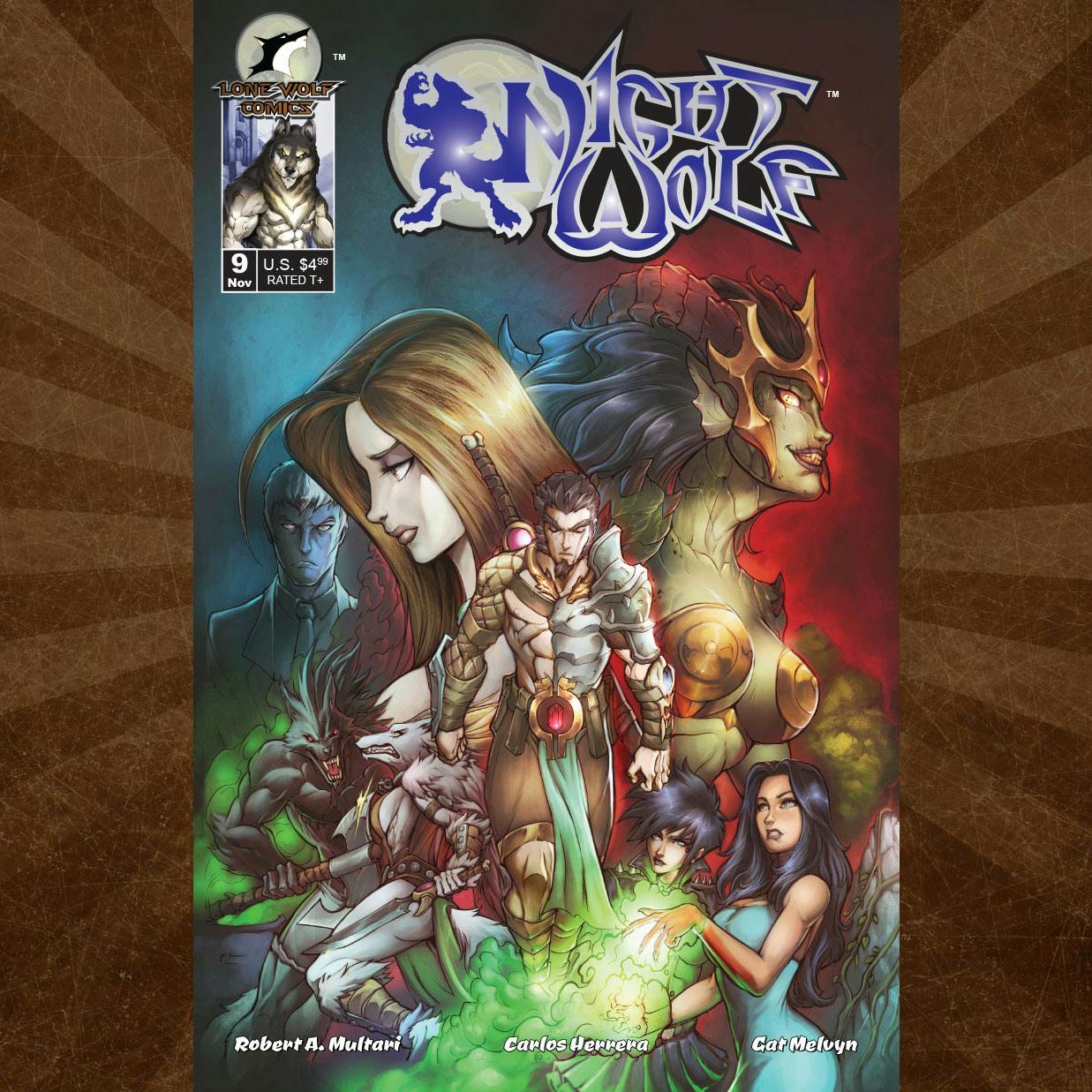 Night Wolf #9 Standard Cover By Carlos Herrera