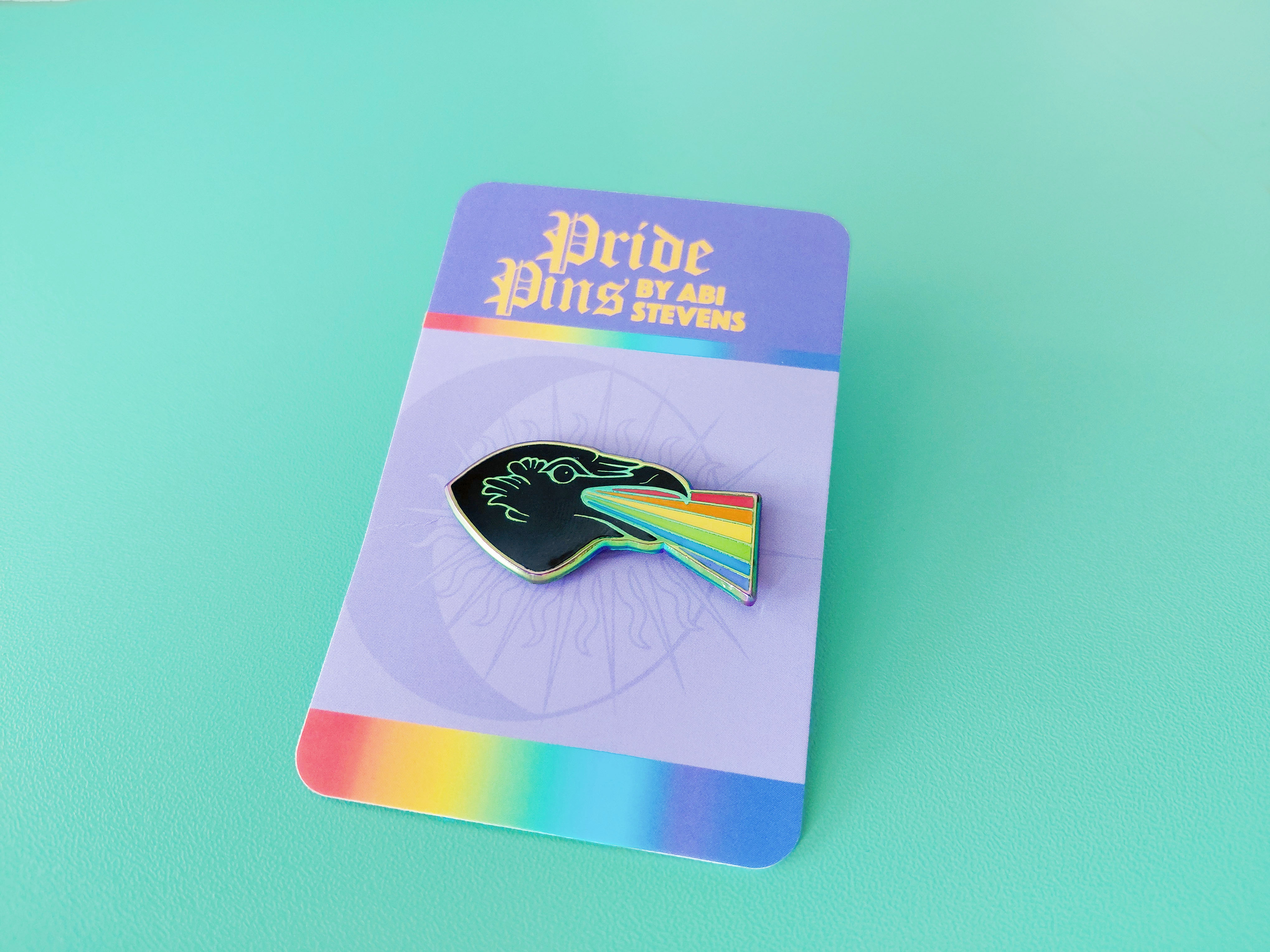 Shouting Crow Pride pin