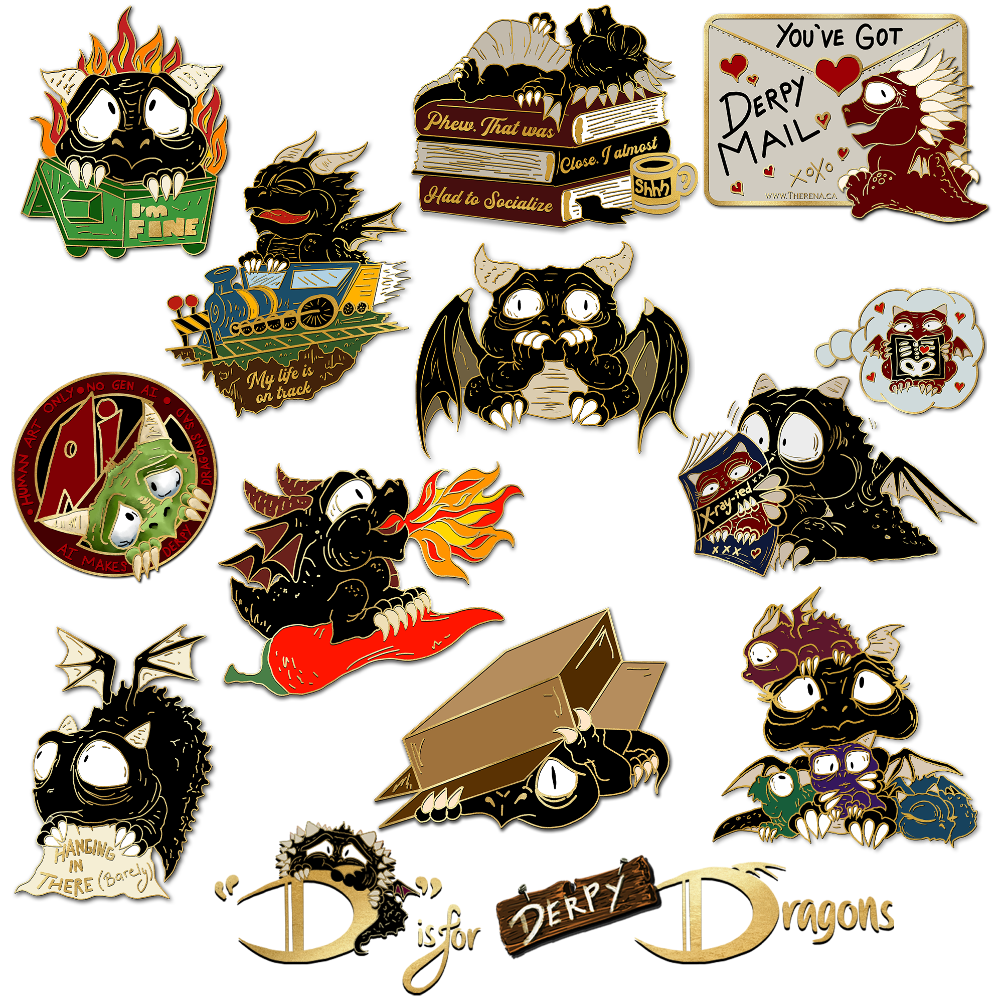 Derpies on Adulting/Life Pin