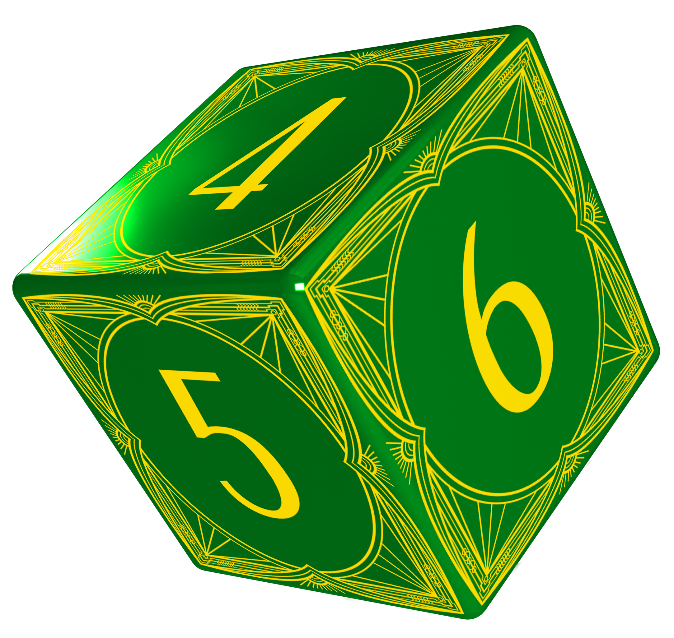 Green base with gold lettering