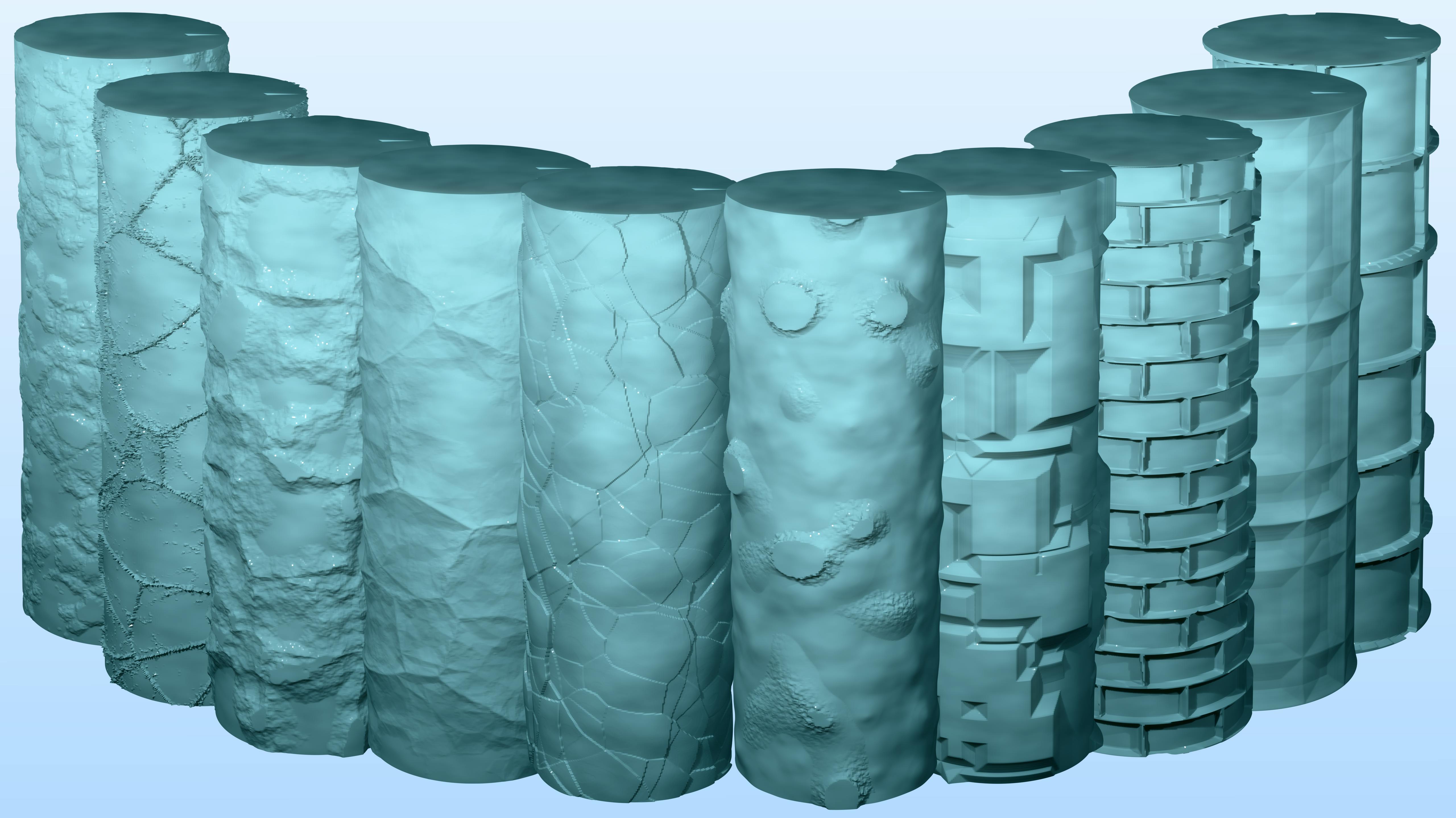 10 Texture Rollers STL - Commercial License