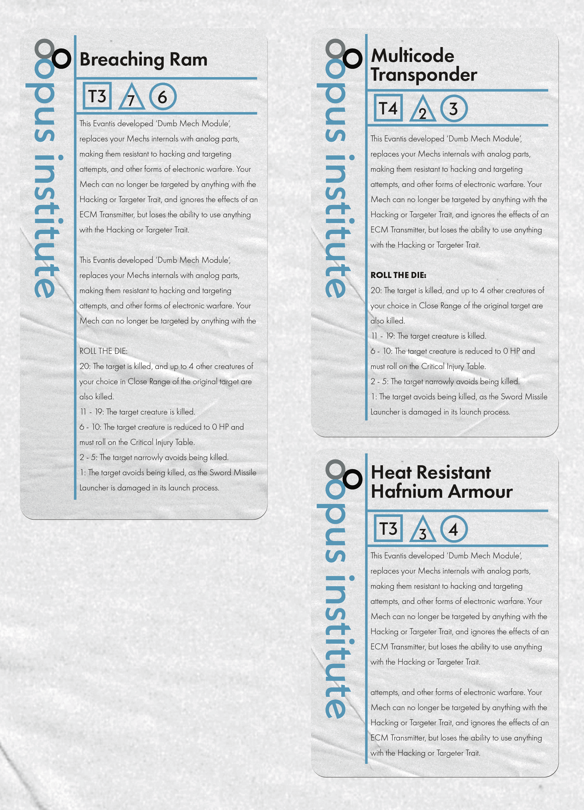 Opus License Sticker Sheet