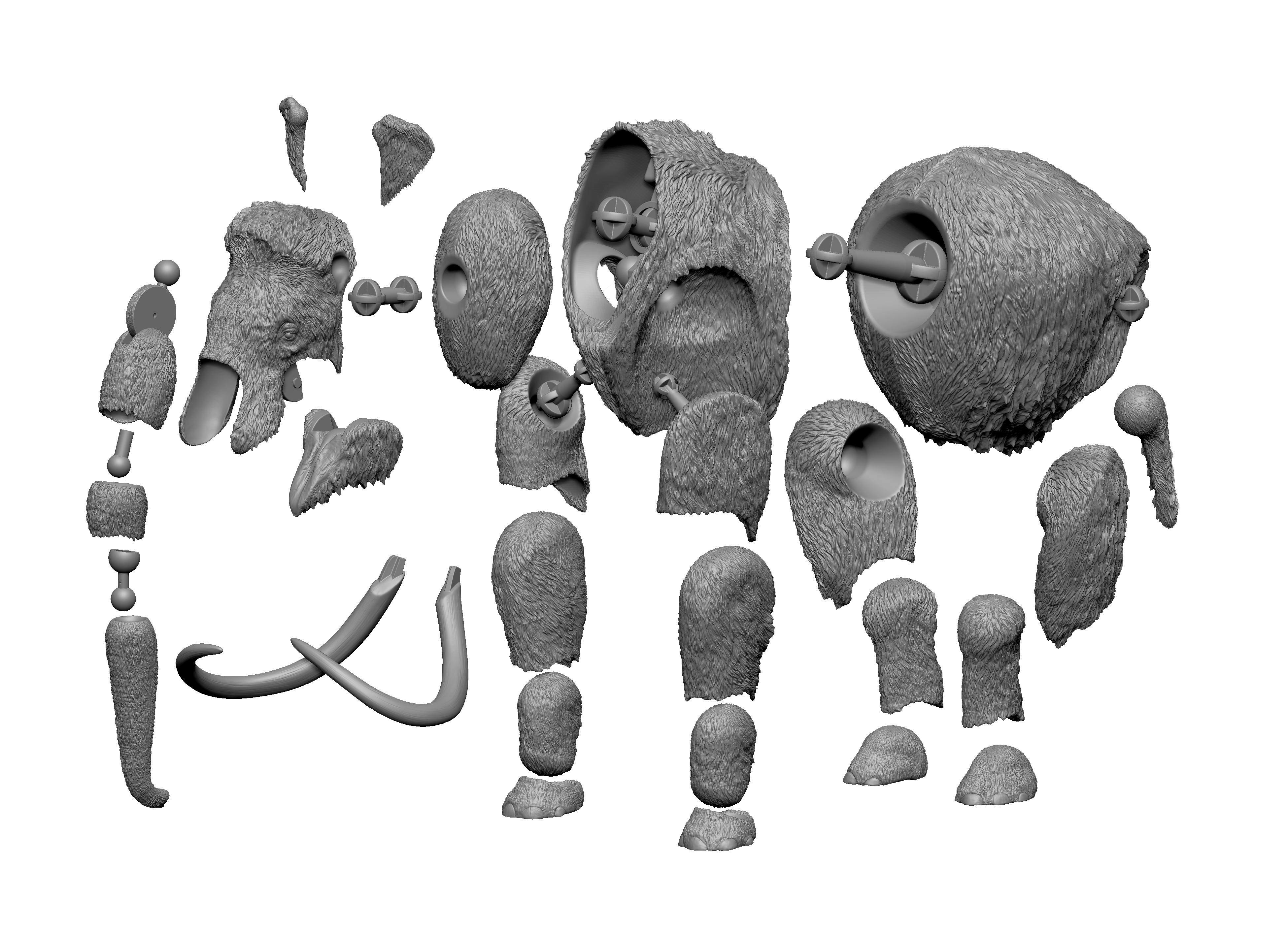 Eons Realistic Articulated Wooly Mammoth Figures Project Update ...