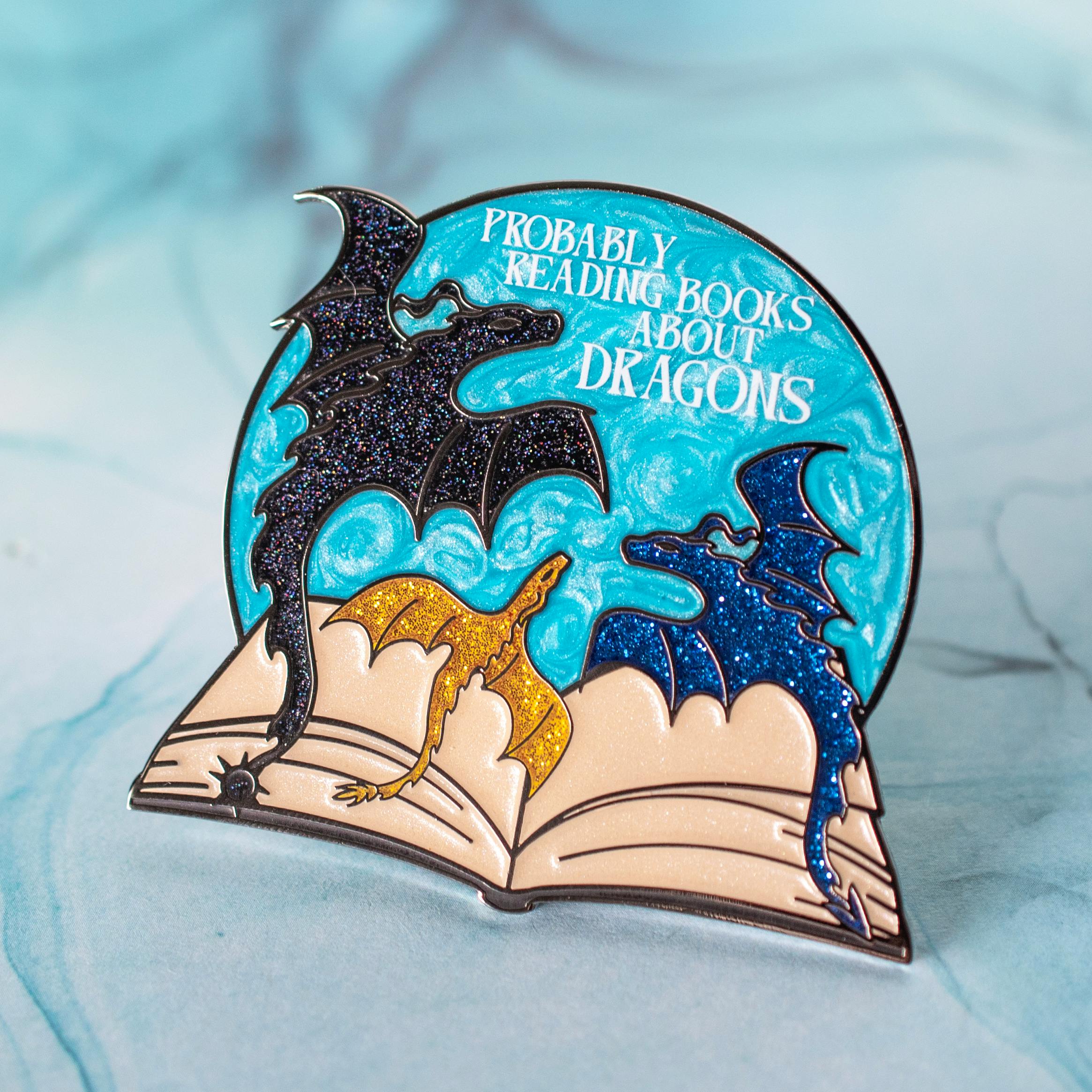 Probably Reading About Dragons - Black Nickel