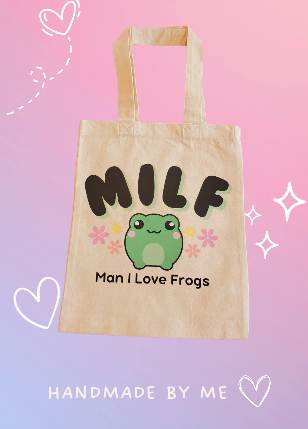 Man I Love Frogs 9x11in Tote