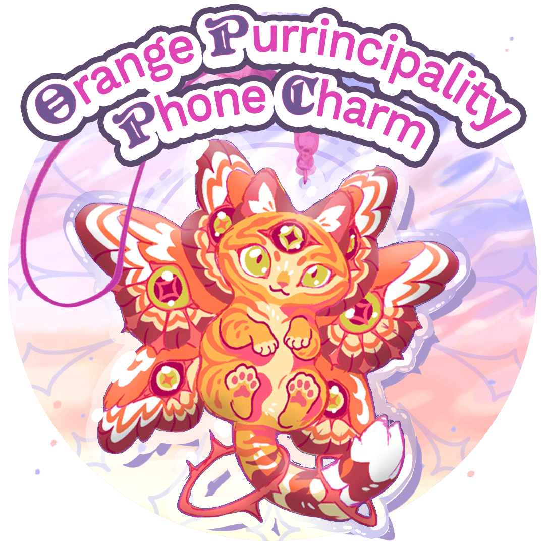 Orange Tabby Purrincipality Phone Charm
