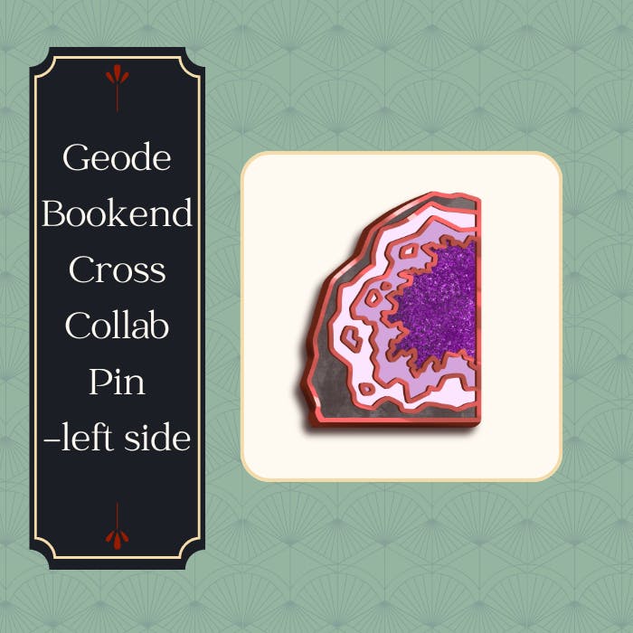 Geode Bookend Pin Single