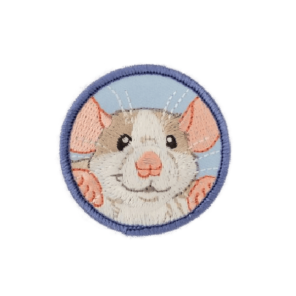 Embroidered patch Rat