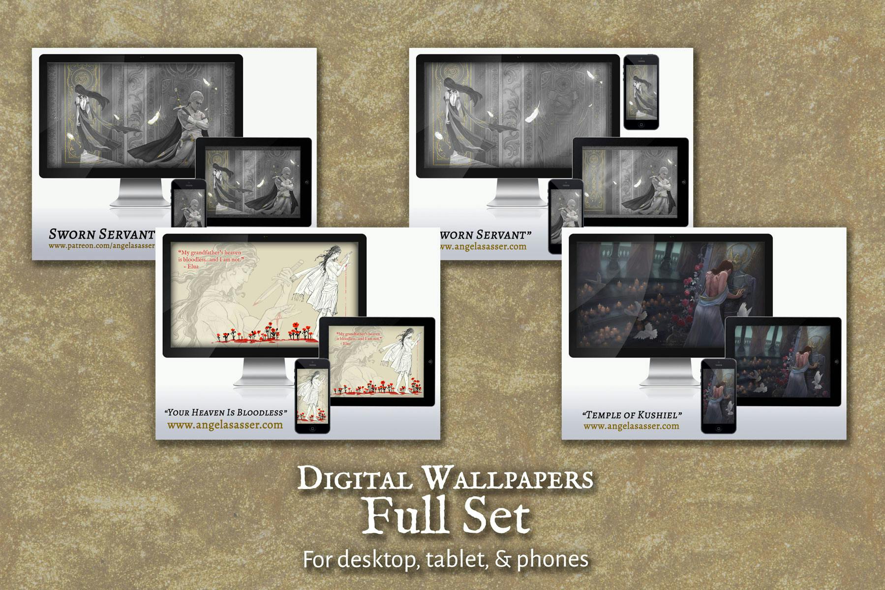 Digital Wallpapers - Full Collection of 4 Packs