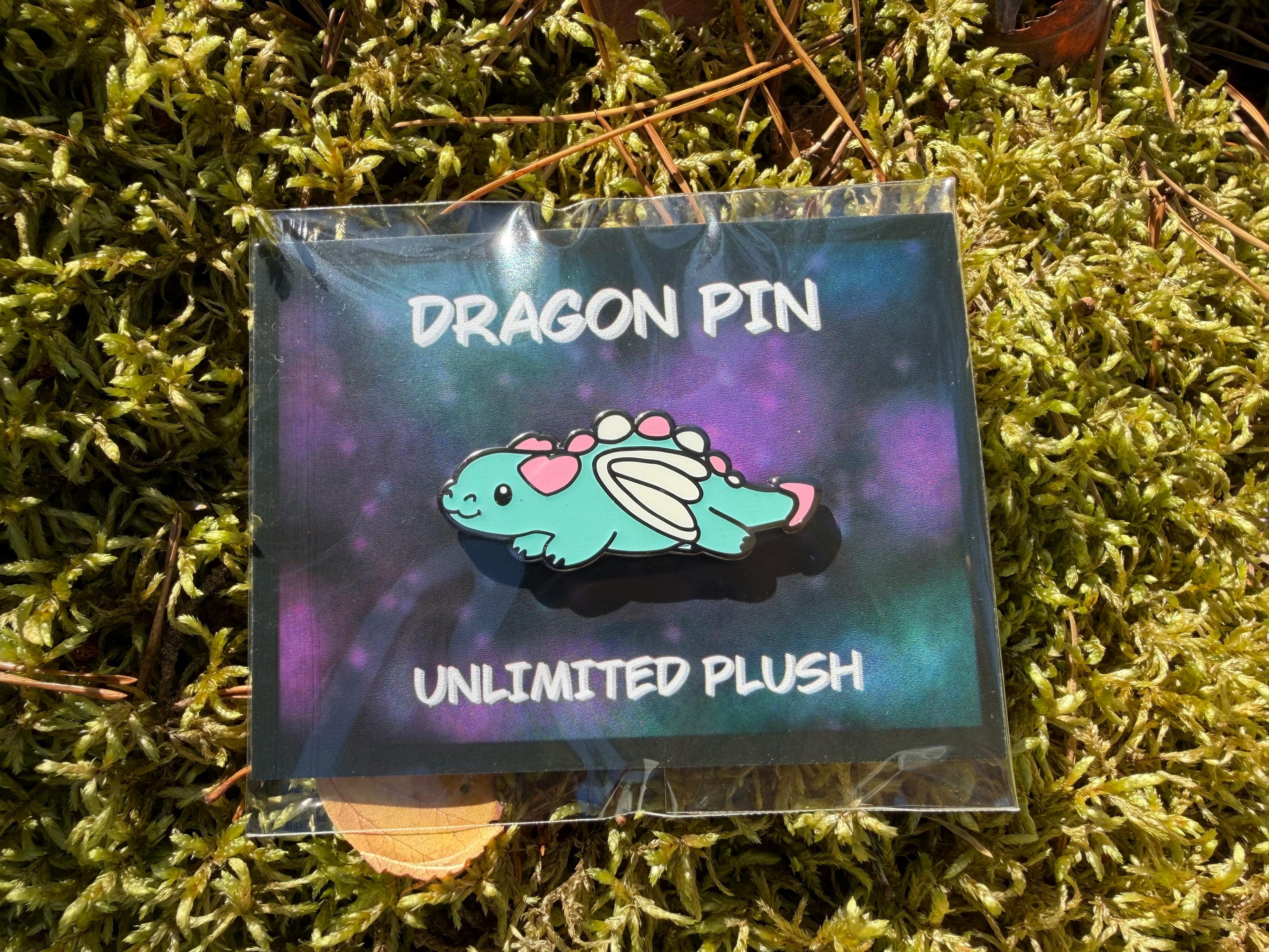 Dragon pin blue/pink