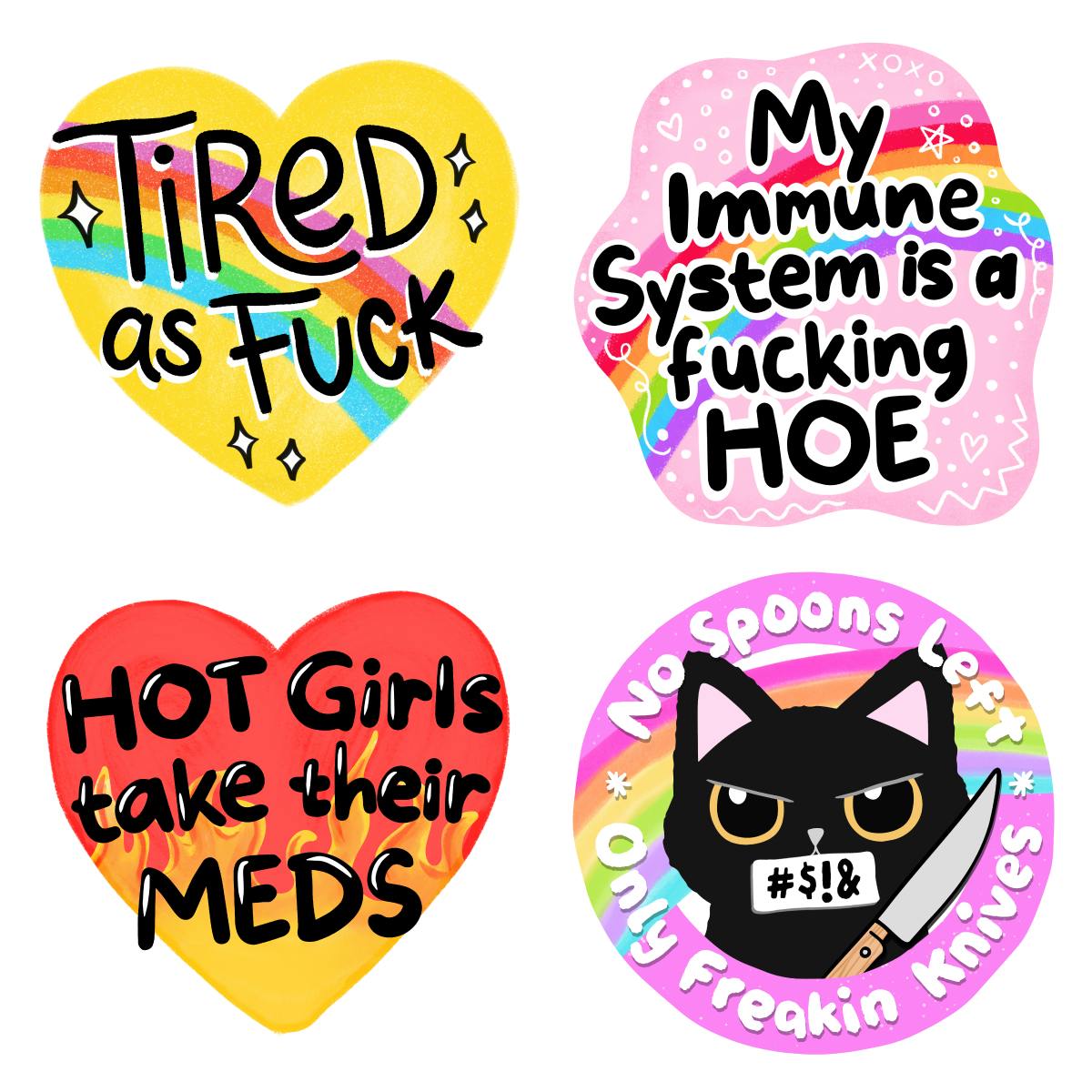 Mini Sticker Set - Spoonie Set