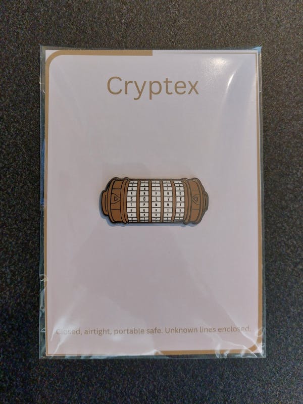 Cryptex Enamel Pin