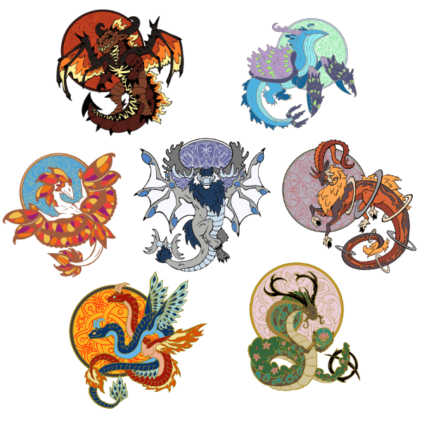 7x Planet Dragons