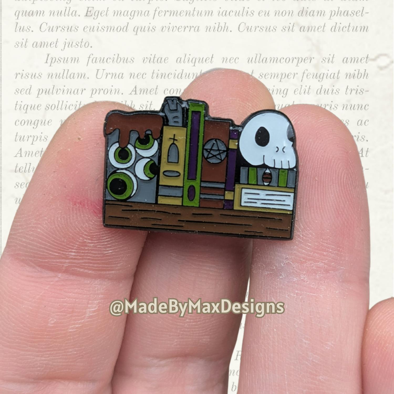 Horror Mini Bookshelf Pin