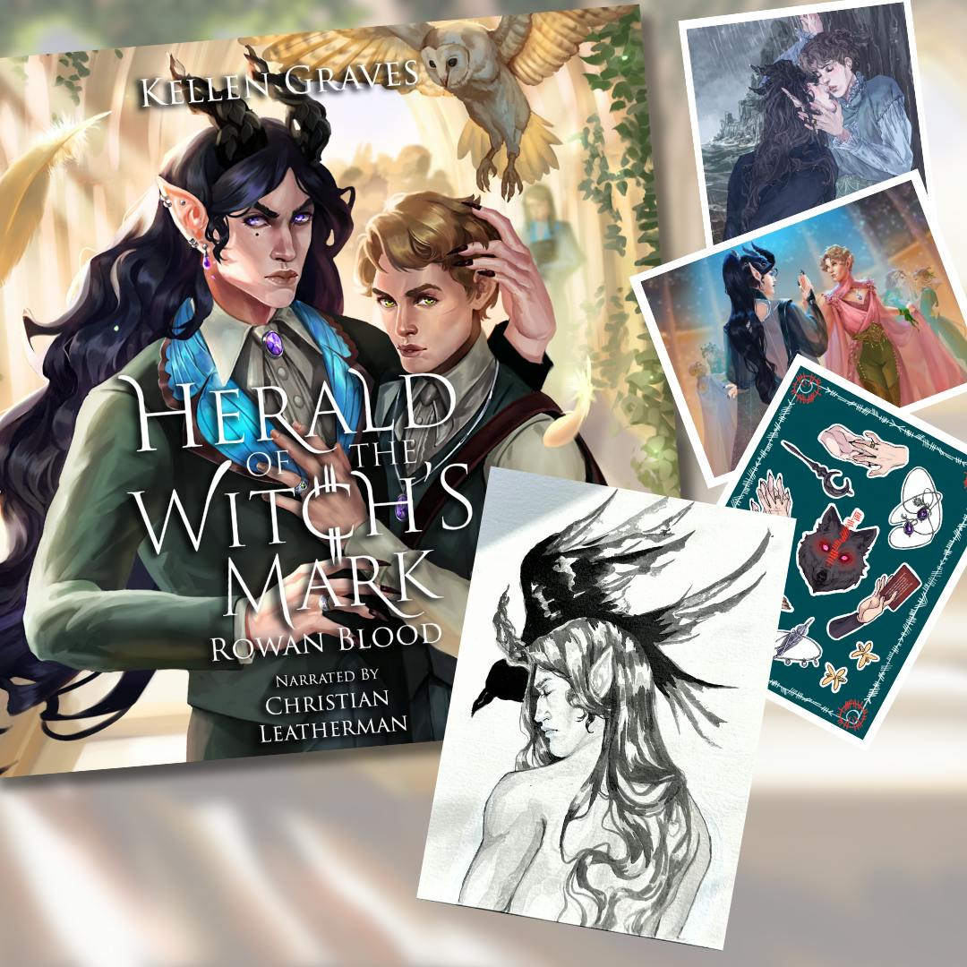 HOWM Audiobook, Sticker Sheet, Prints, + Original Ink Drawing