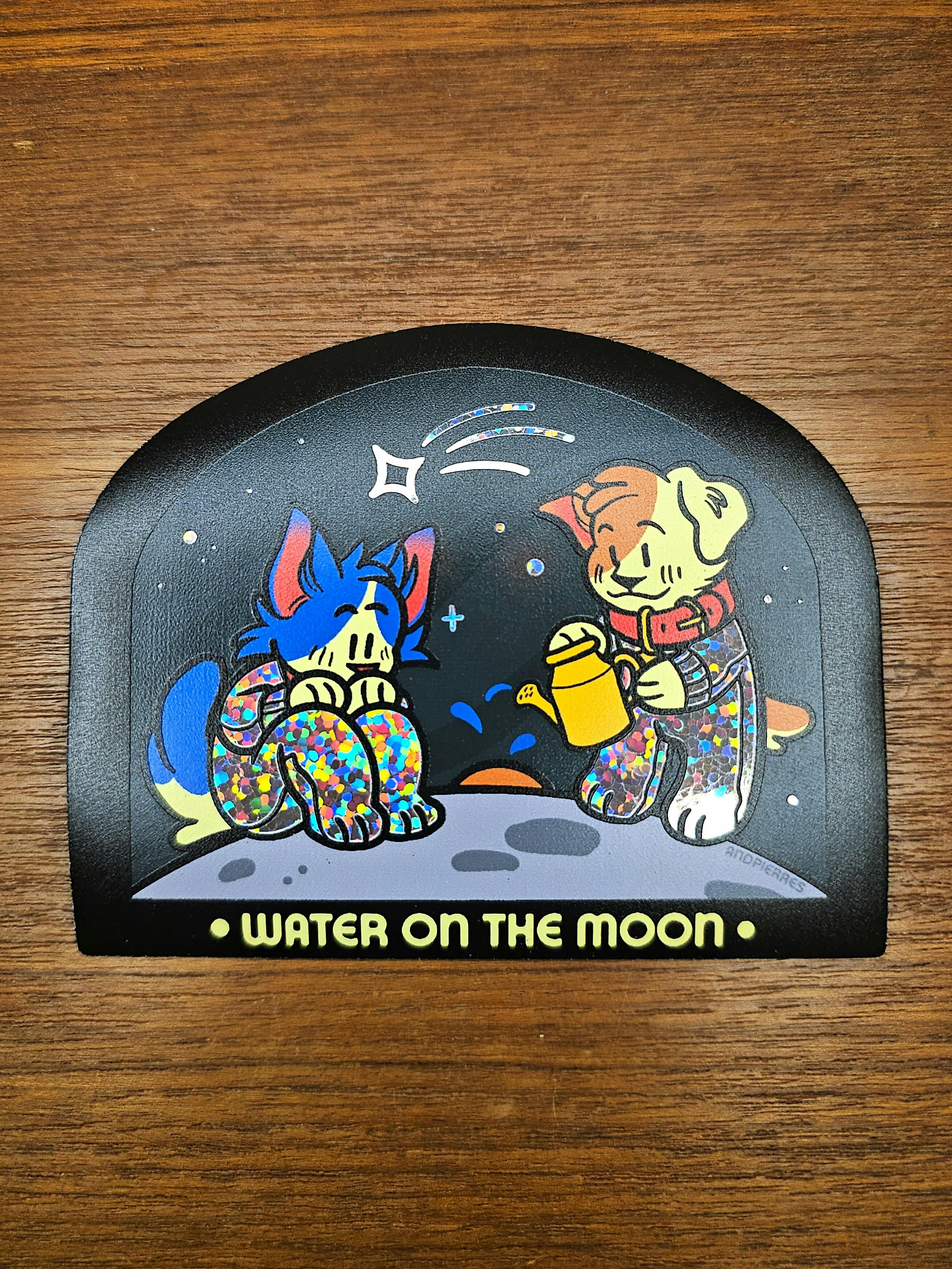 PINTOPIA 2025 - WATER ON THE MOON Large Glitter Sticker