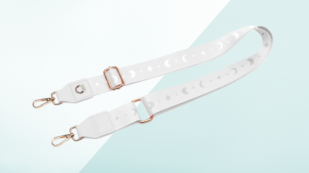 Moonphase Crossbody Strap - White, Gold Hardware