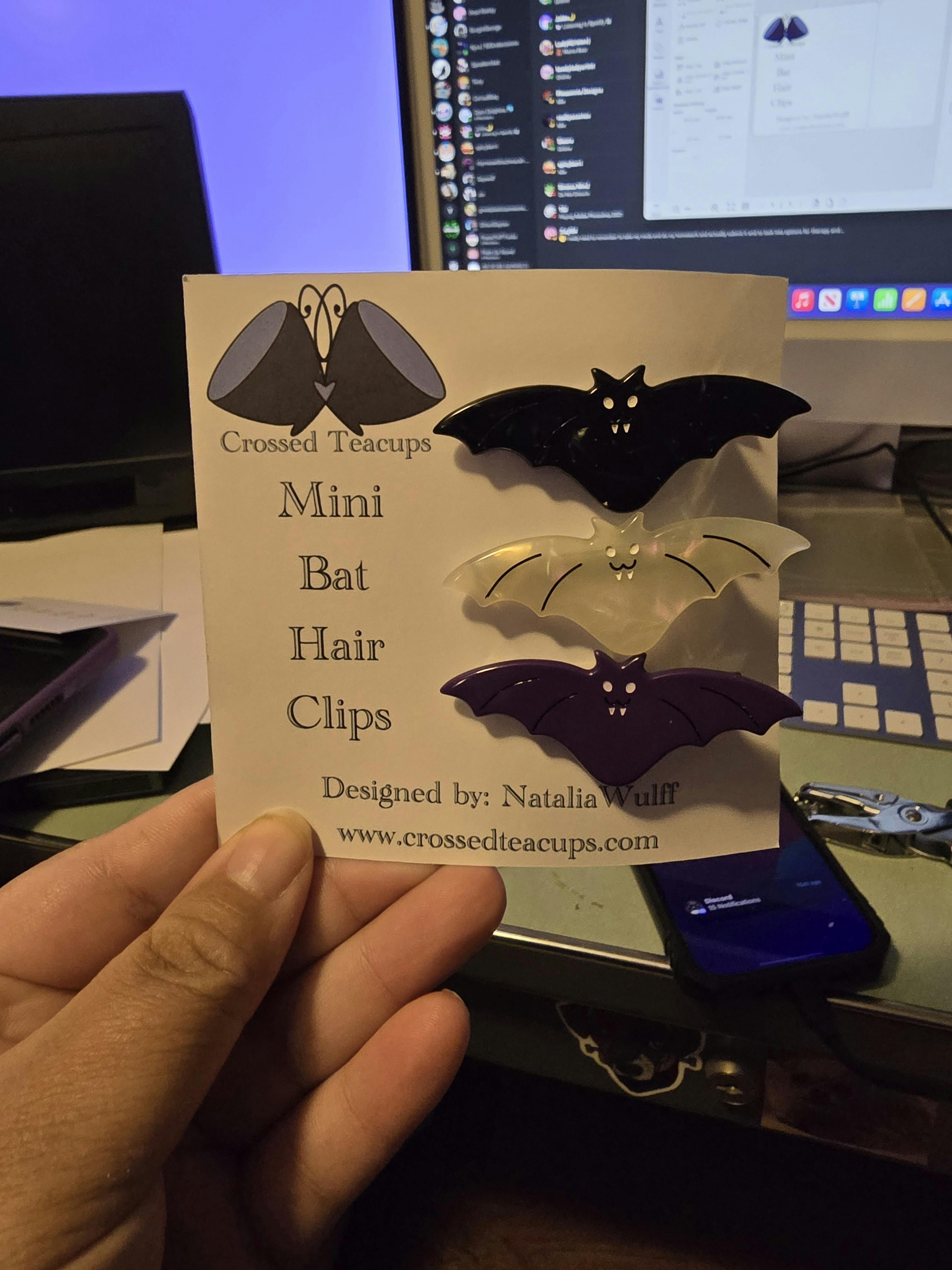 Bat Hair Clips 