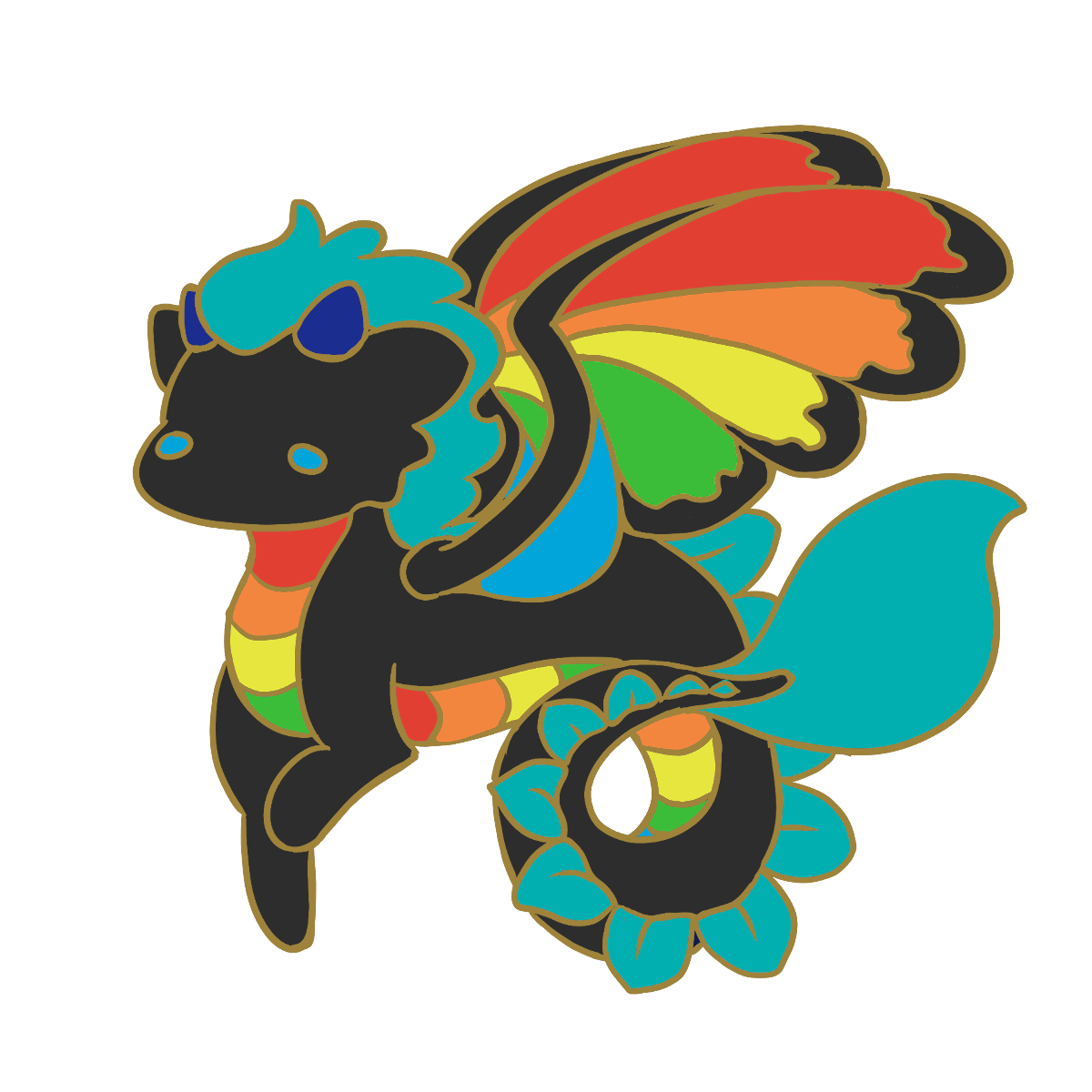 Rainbow Dragon Sticker 