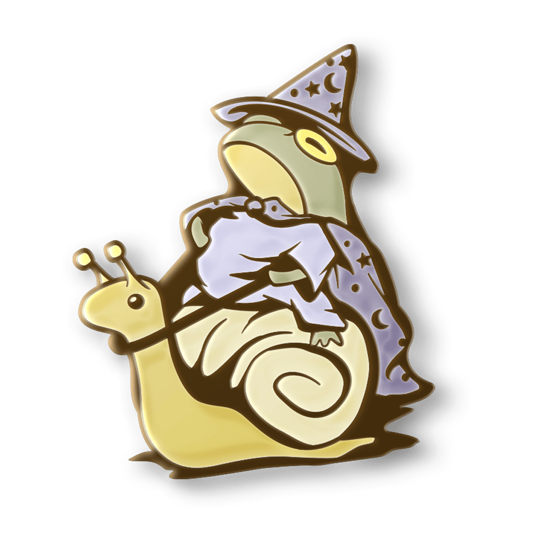 All Hail the Snail Wizard Pin