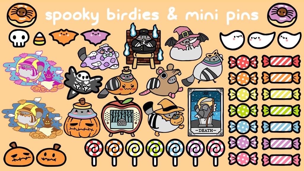 Spooky Birdies and Mini Pins